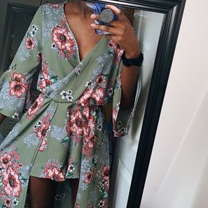 Floral High-Low Romper